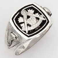 Sterling Silver Past Masters Ring Ring Solid Back#18